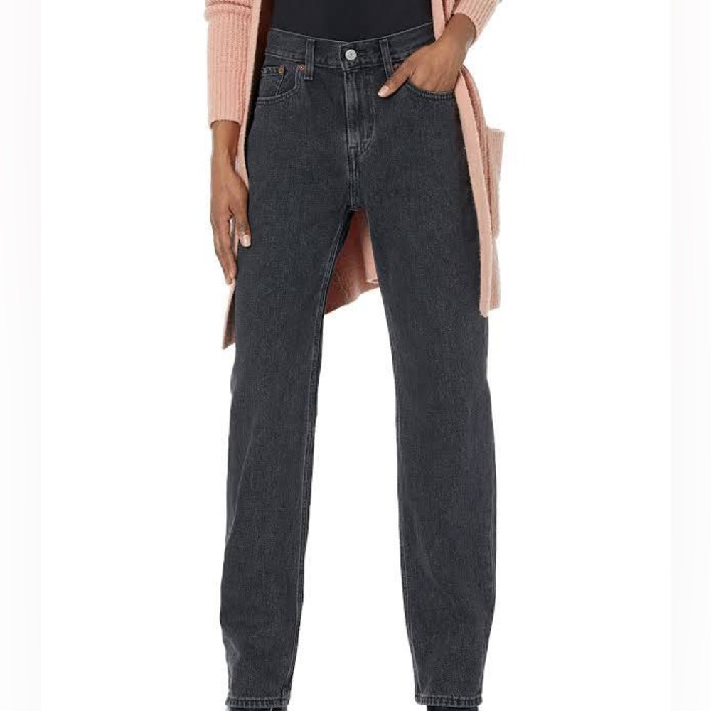 Levi’s Low Pro Straight Denim Jeans in Off Black